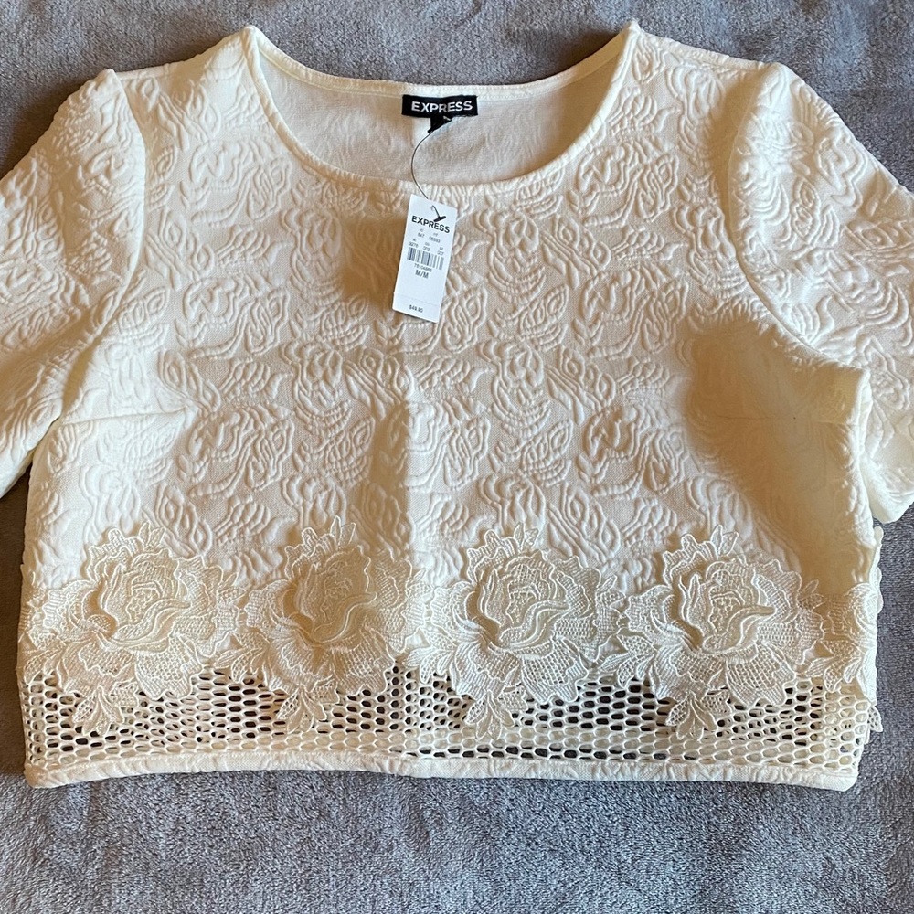 Dressy crop top from Express